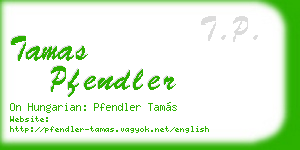 tamas pfendler business card